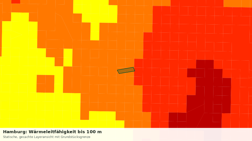 Statische Kartenansicht: Hamburg: Wärmeleitfähigkeit bis 100 m