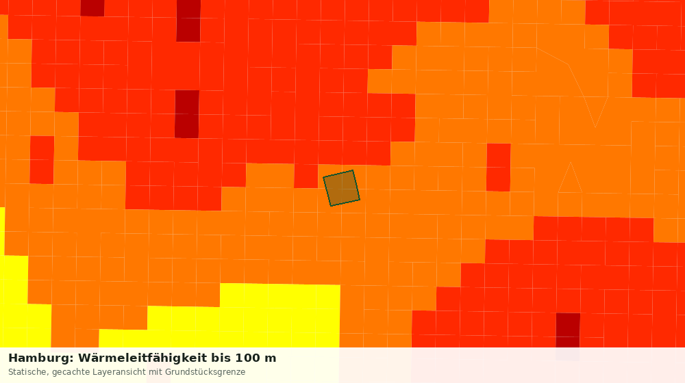 Statische Kartenansicht: Hamburg: Wärmeleitfähigkeit bis 100 m