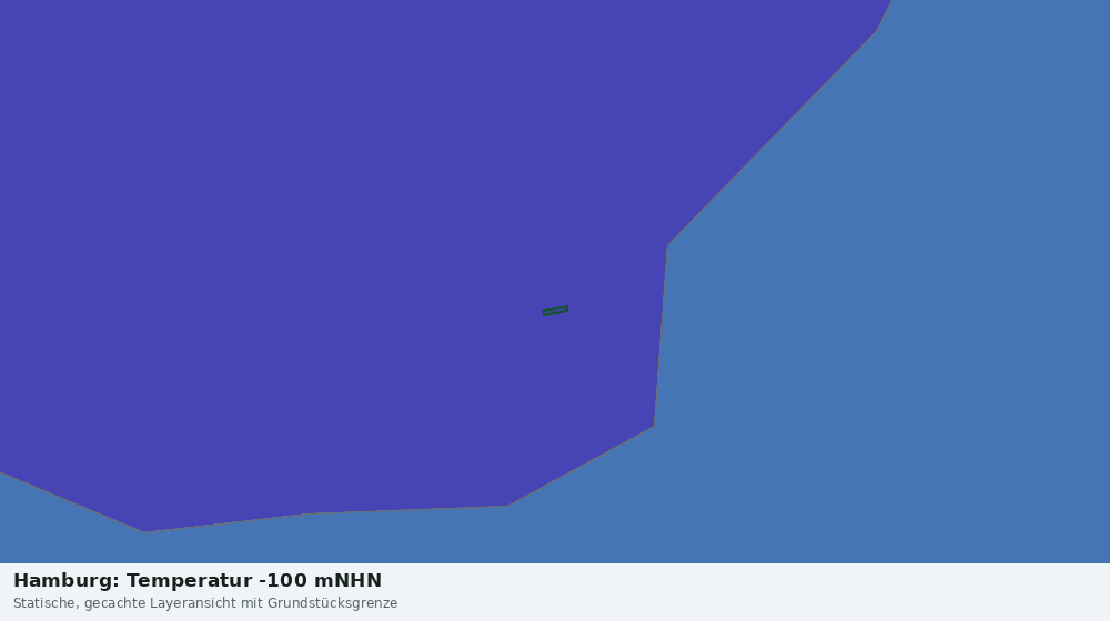 Statische Kartenansicht: Hamburg: Temperatur -100 mNHN