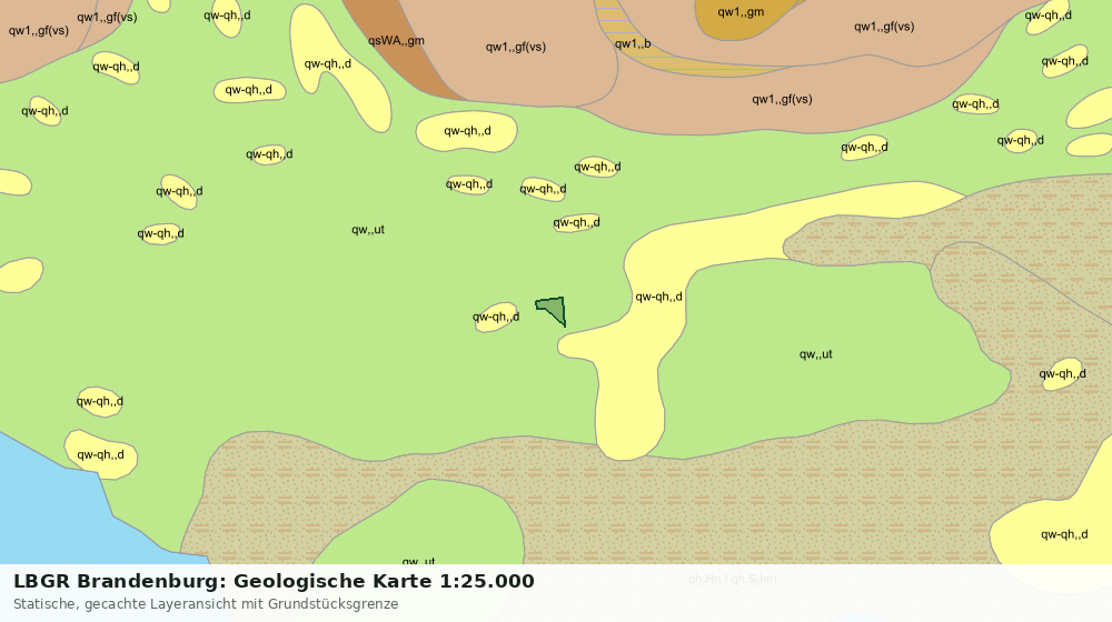Statische Kartenansicht: LBGR Brandenburg: Geologische Karte 1:25.000