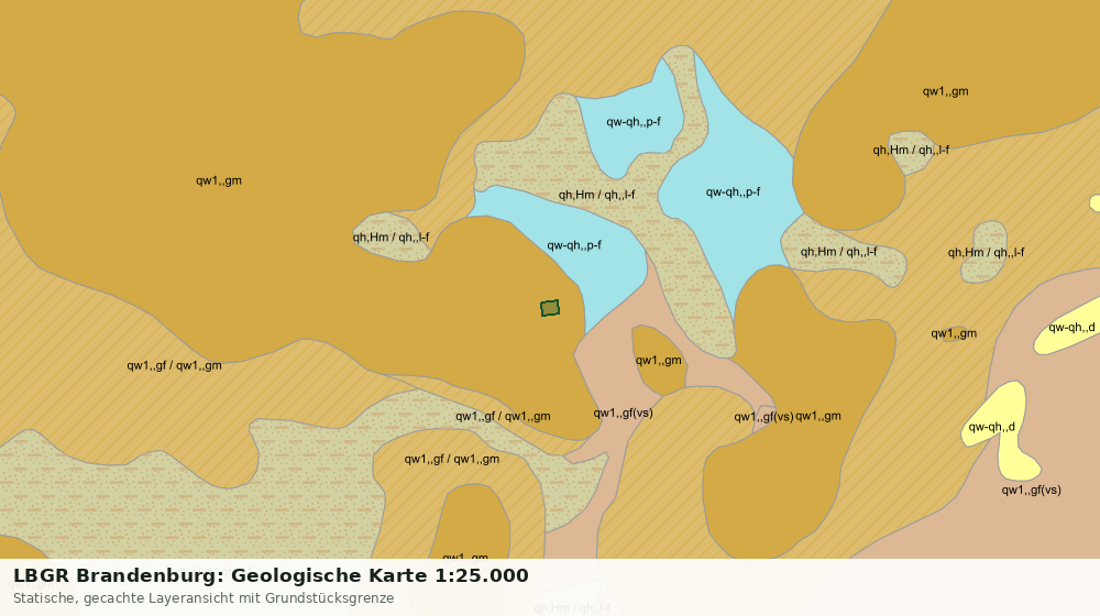 Statische Kartenansicht: LBGR Brandenburg: Geologische Karte 1:25.000