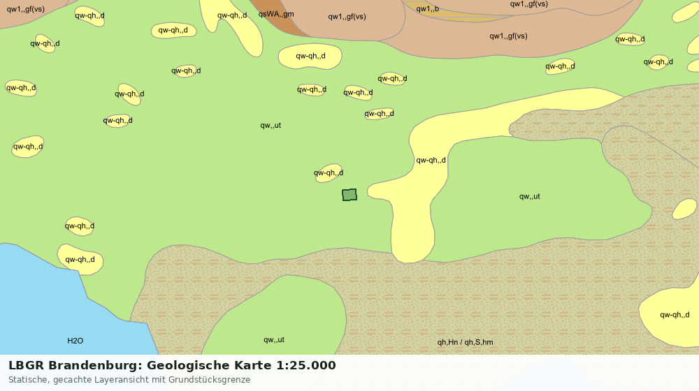 Statische Kartenansicht: LBGR Brandenburg: Geologische Karte 1:25.000