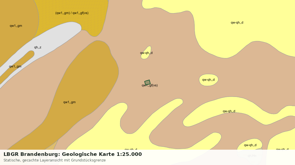 Statische Kartenansicht: LBGR Brandenburg: Geologische Karte 1:25.000