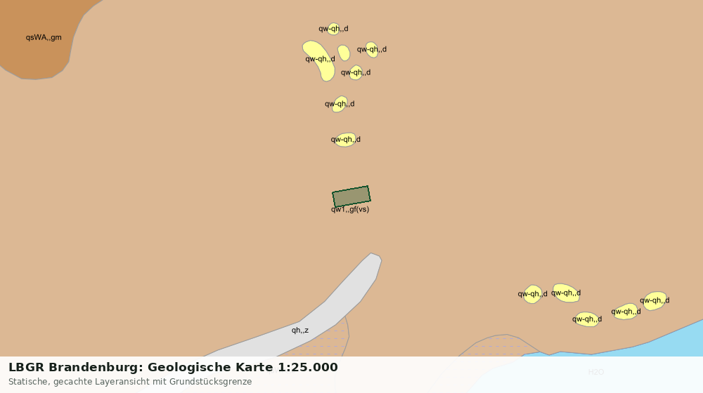 Statische Kartenansicht: LBGR Brandenburg: Geologische Karte 1:25.000