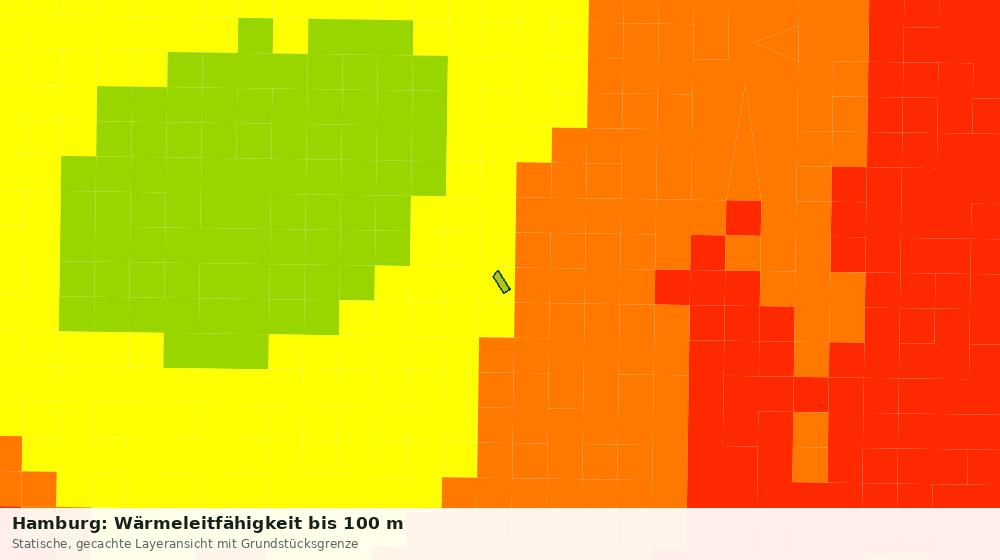 Statische Kartenansicht: Hamburg: Wärmeleitfähigkeit bis 100 m