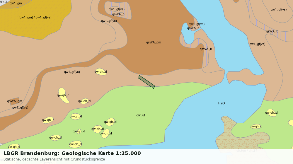 Statische Kartenansicht: LBGR Brandenburg: Geologische Karte 1:25.000