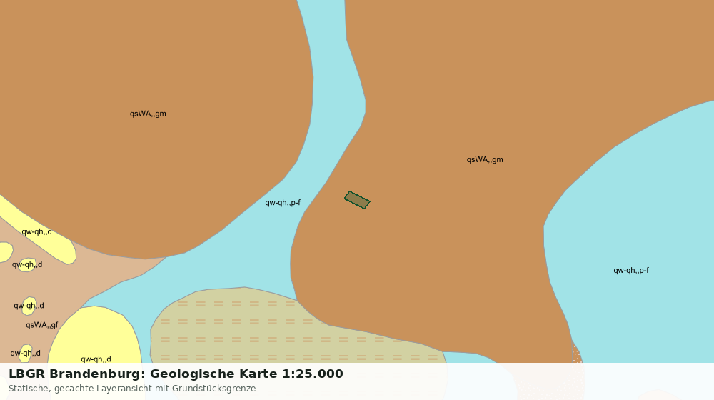 Statische Kartenansicht: LBGR Brandenburg: Geologische Karte 1:25.000