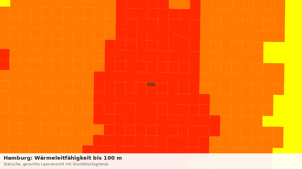 Statische Kartenansicht: Hamburg: Wärmeleitfähigkeit bis 100 m