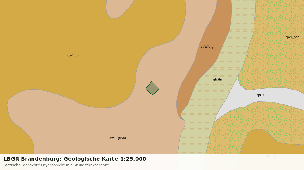 Statische Kartenansicht: LBGR Brandenburg: Geologische Karte 1:25.000