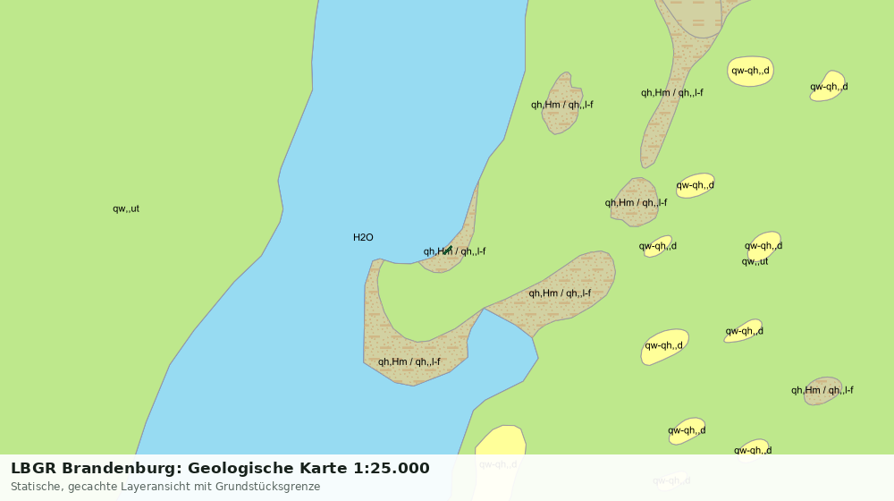 Statische Kartenansicht: LBGR Brandenburg: Geologische Karte 1:25.000