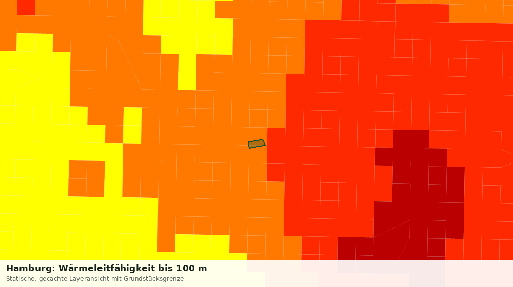 Statische Kartenansicht: Hamburg: Wärmeleitfähigkeit bis 100 m