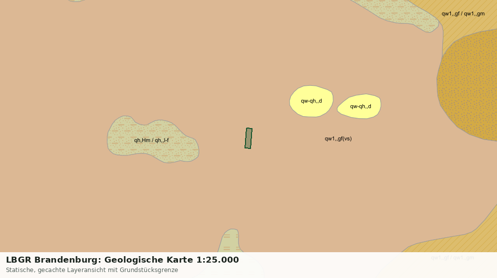 Statische Kartenansicht: LBGR Brandenburg: Geologische Karte 1:25.000