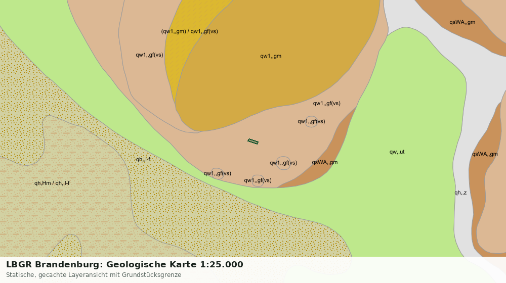 Statische Kartenansicht: LBGR Brandenburg: Geologische Karte 1:25.000