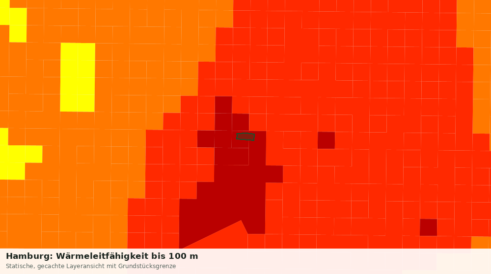 Statische Kartenansicht: Hamburg: Wärmeleitfähigkeit bis 100 m