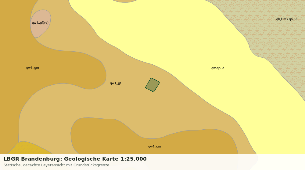 Statische Kartenansicht: LBGR Brandenburg: Geologische Karte 1:25.000