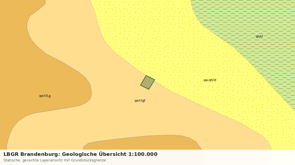 Statische Kartenansicht: LBGR Brandenburg: Geologische Übersicht 1:100.000