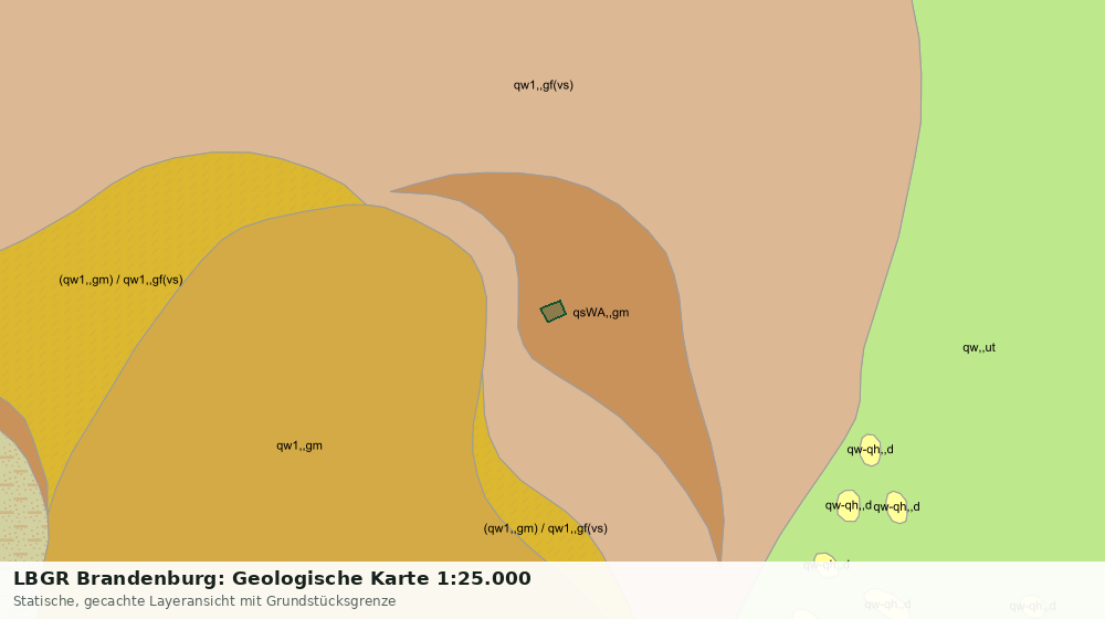Statische Kartenansicht: LBGR Brandenburg: Geologische Karte 1:25.000