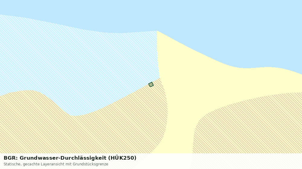 Statische Kartenansicht: BGR: Grundwasser-Durchlässigkeit (HÜK250)