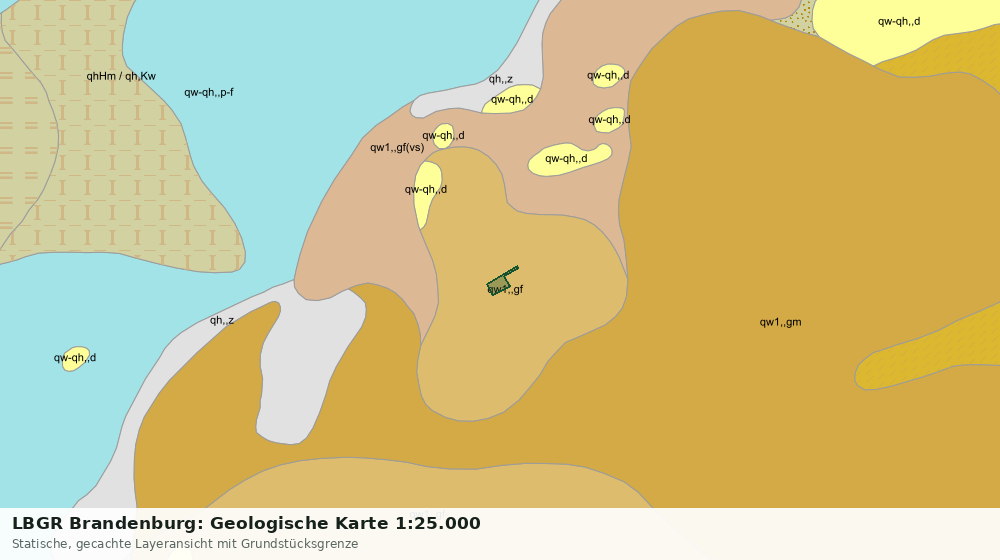 Statische Kartenansicht: LBGR Brandenburg: Geologische Karte 1:25.000