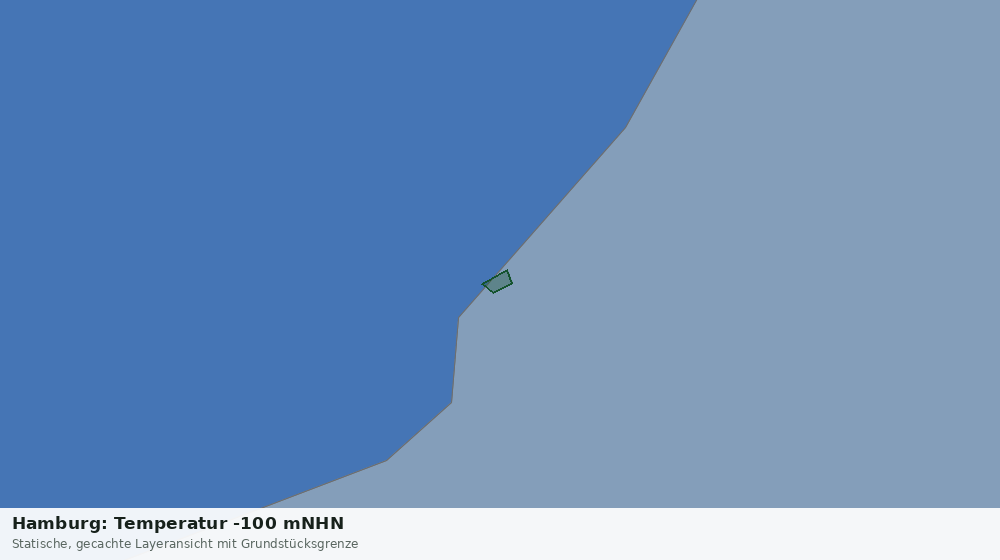 Statische Kartenansicht: Hamburg: Temperatur -100 mNHN