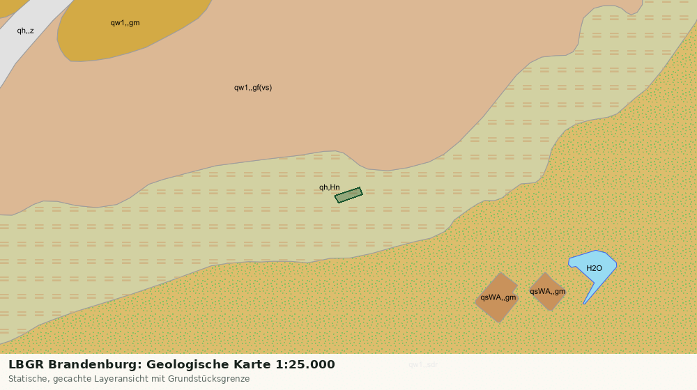Statische Kartenansicht: LBGR Brandenburg: Geologische Karte 1:25.000