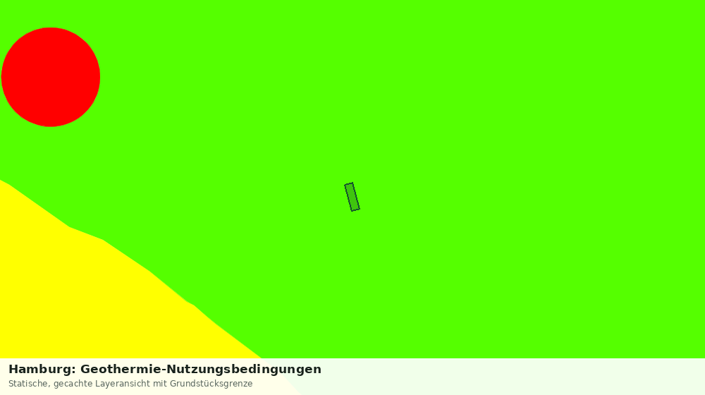 Statische Kartenansicht: Hamburg: Geothermie-Nutzungsbedingungen
