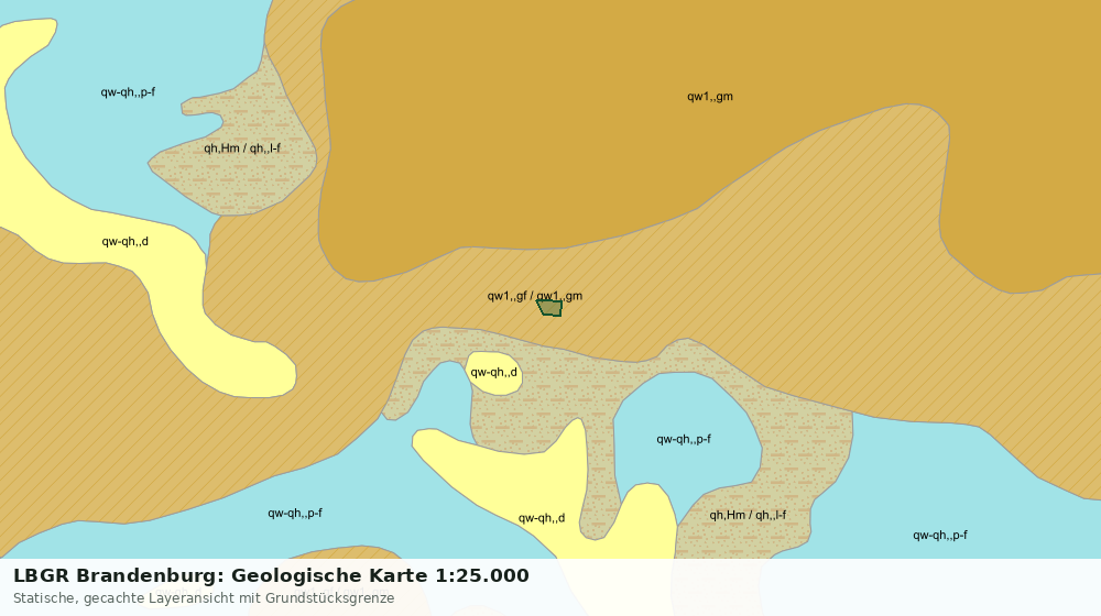 Statische Kartenansicht: LBGR Brandenburg: Geologische Karte 1:25.000