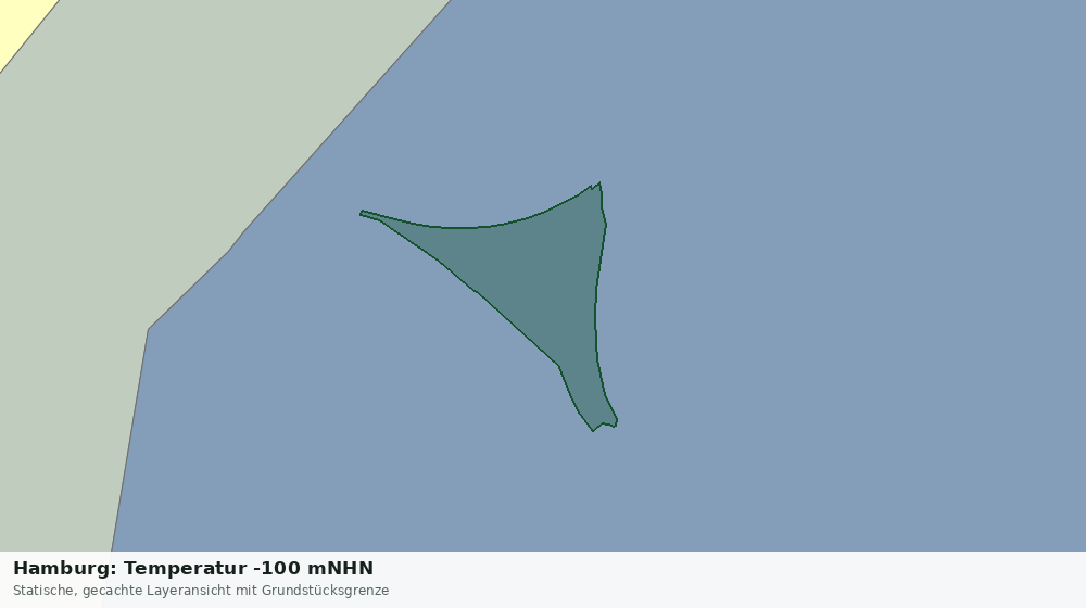 Statische Kartenansicht: Hamburg: Temperatur -100 mNHN