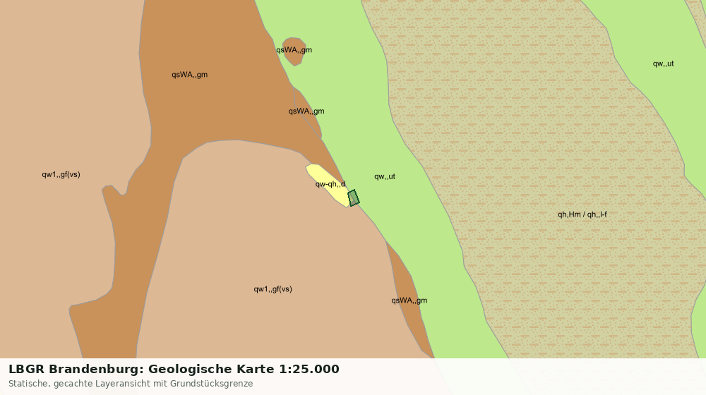 Statische Kartenansicht: LBGR Brandenburg: Geologische Karte 1:25.000