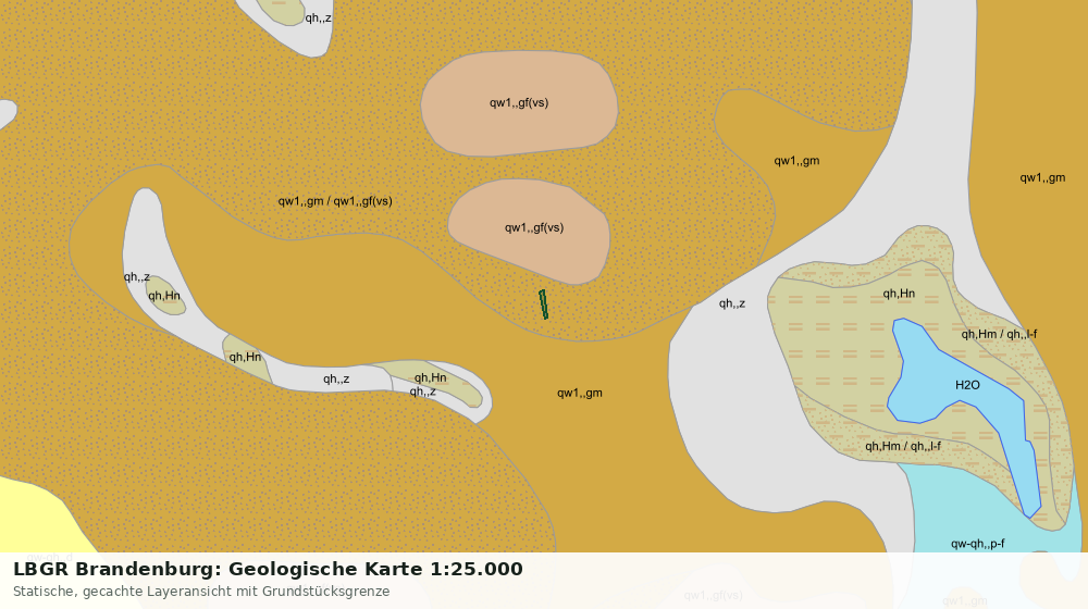 Statische Kartenansicht: LBGR Brandenburg: Geologische Karte 1:25.000