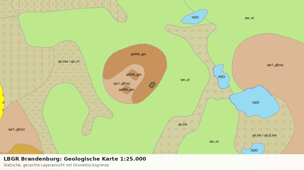 Statische Kartenansicht: LBGR Brandenburg: Geologische Karte 1:25.000