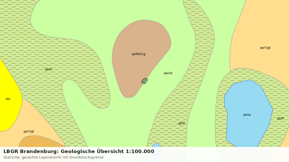 Statische Kartenansicht: LBGR Brandenburg: Geologische Übersicht 1:100.000