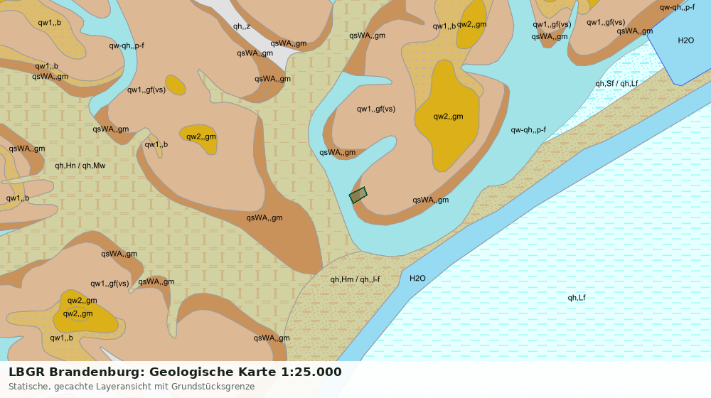 Statische Kartenansicht: LBGR Brandenburg: Geologische Karte 1:25.000