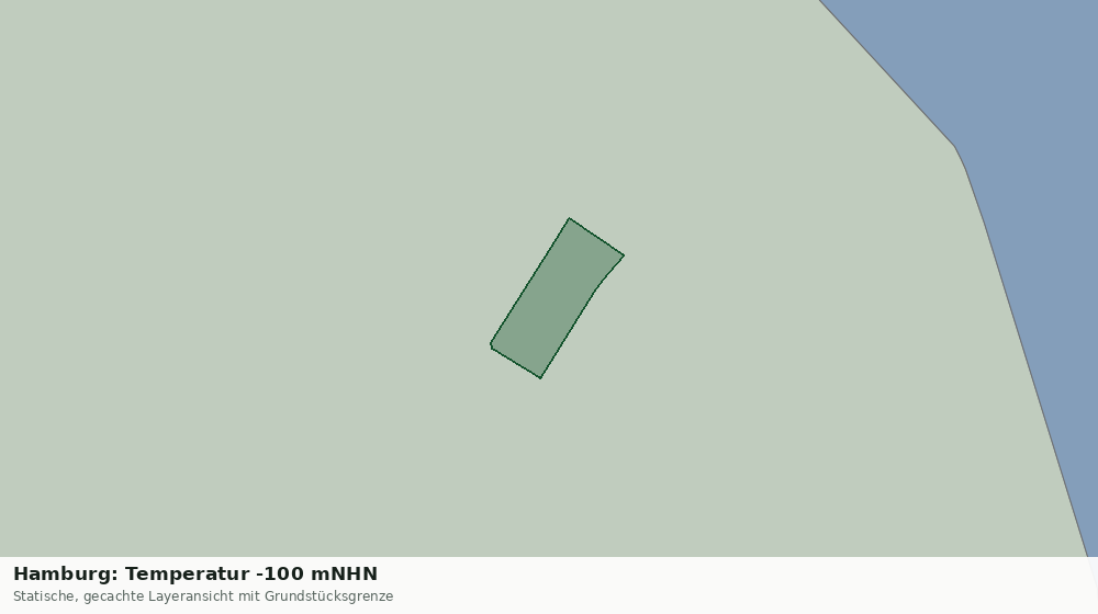 Statische Kartenansicht: Hamburg: Temperatur -100 mNHN