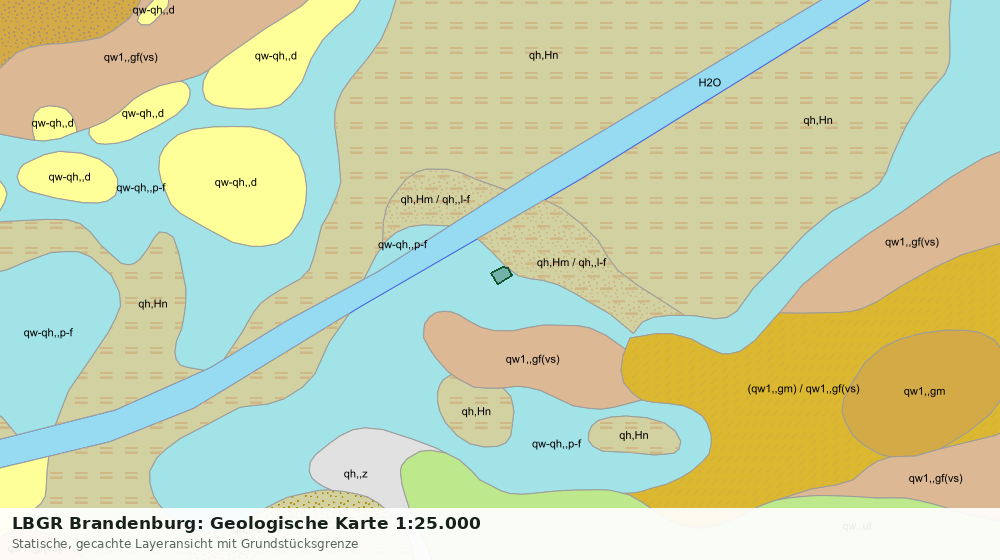 Statische Kartenansicht: LBGR Brandenburg: Geologische Karte 1:25.000