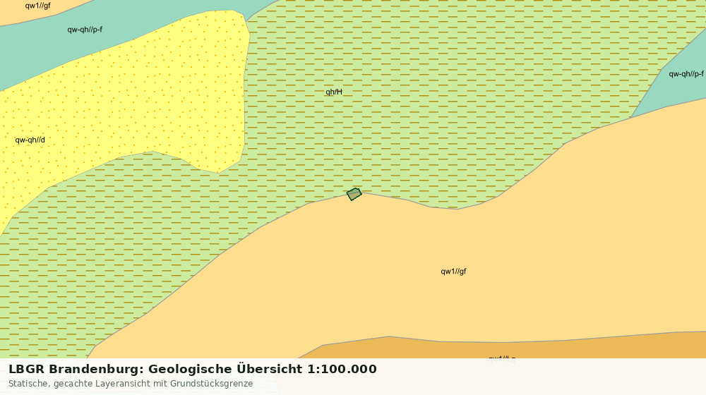 Statische Kartenansicht: LBGR Brandenburg: Geologische Übersicht 1:100.000