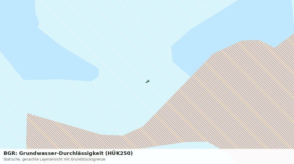Statische Kartenansicht: BGR: Grundwasser-Durchlässigkeit (HÜK250)