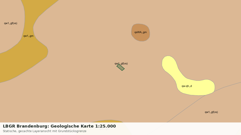 Statische Kartenansicht: LBGR Brandenburg: Geologische Karte 1:25.000