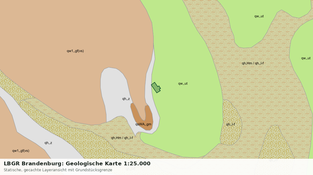 Statische Kartenansicht: LBGR Brandenburg: Geologische Karte 1:25.000