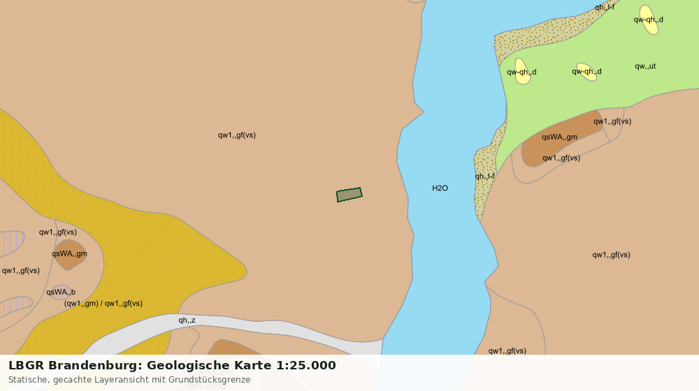 Statische Kartenansicht: LBGR Brandenburg: Geologische Karte 1:25.000