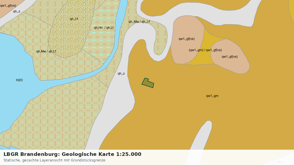 Statische Kartenansicht: LBGR Brandenburg: Geologische Karte 1:25.000