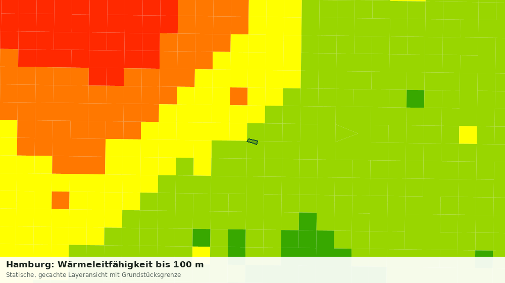 Statische Kartenansicht: Hamburg: Wärmeleitfähigkeit bis 100 m