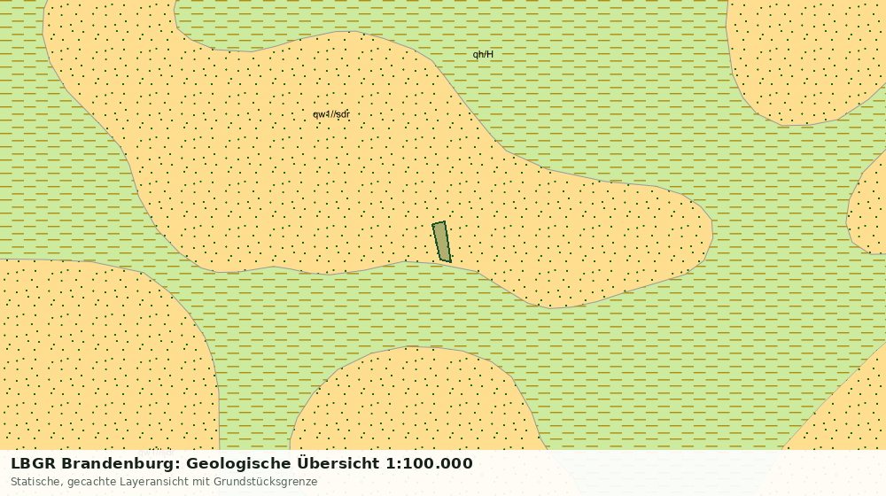 Statische Kartenansicht: LBGR Brandenburg: Geologische Übersicht 1:100.000