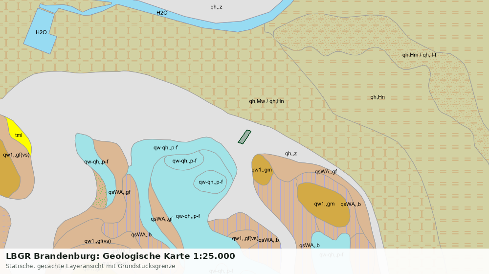 Statische Kartenansicht: LBGR Brandenburg: Geologische Karte 1:25.000