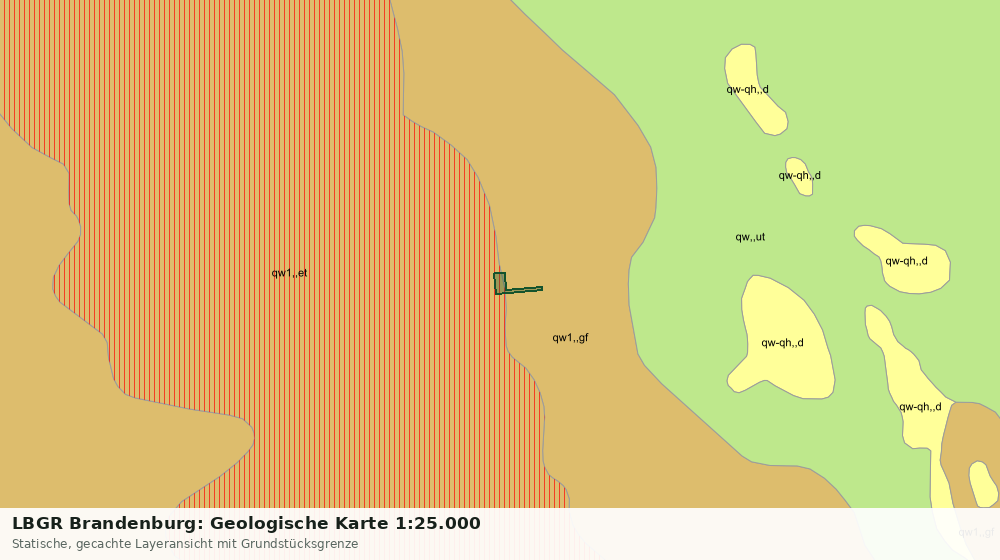 Statische Kartenansicht: LBGR Brandenburg: Geologische Karte 1:25.000