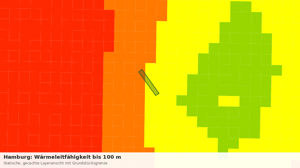 Statische Kartenansicht: Hamburg: Wärmeleitfähigkeit bis 100 m