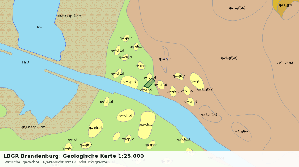 Statische Kartenansicht: LBGR Brandenburg: Geologische Karte 1:25.000