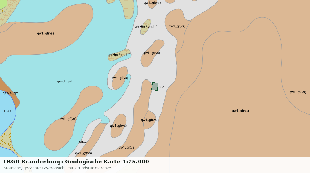 Statische Kartenansicht: LBGR Brandenburg: Geologische Karte 1:25.000