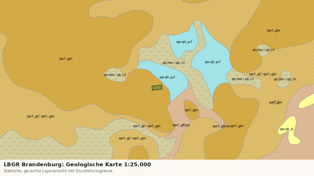 Statische Kartenansicht: LBGR Brandenburg: Geologische Karte 1:25.000