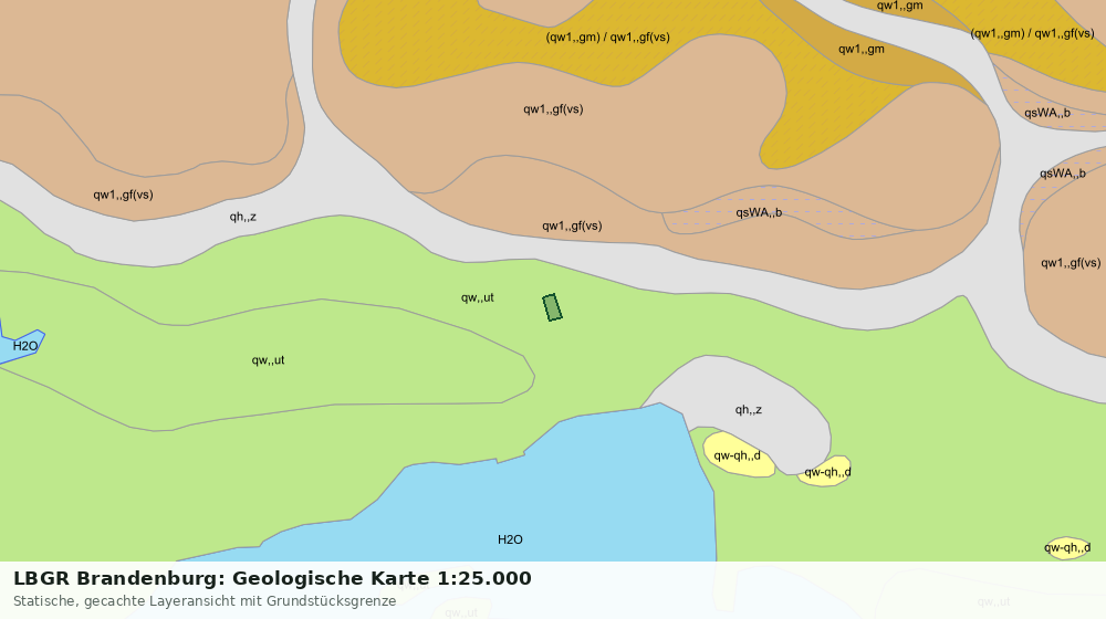Statische Kartenansicht: LBGR Brandenburg: Geologische Karte 1:25.000